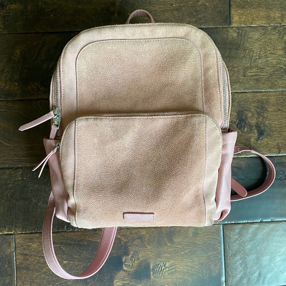 Vera Bradley Leather Carryall Backpack in Rose